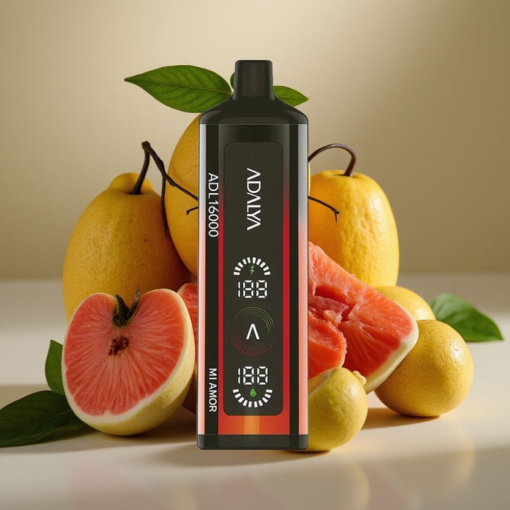 Adalya ADL 16000 PRO Puffs Disposable Vape Mi Amor Glanzend Stalen Pijp USB-C