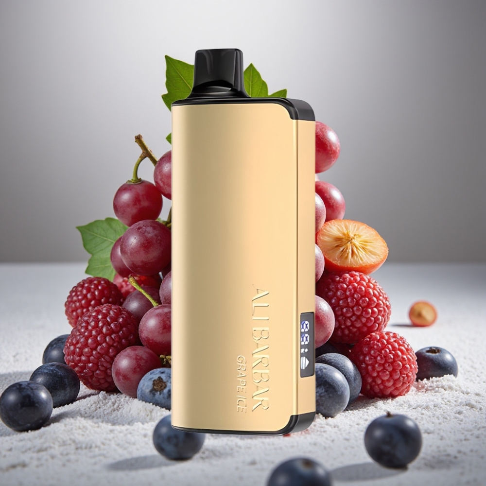 Alibarbar Ingot 9000 Puffs 22ml 2350mah LED Display Grape Ijs