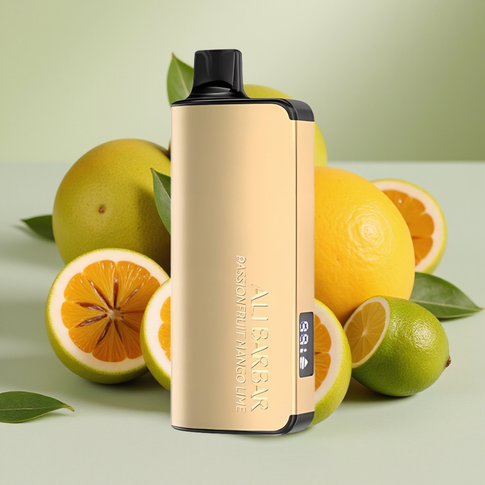 Alibarbar Ingot 9000 Puffs 22ml 2350mah LED Passievrucht Mango Limoen