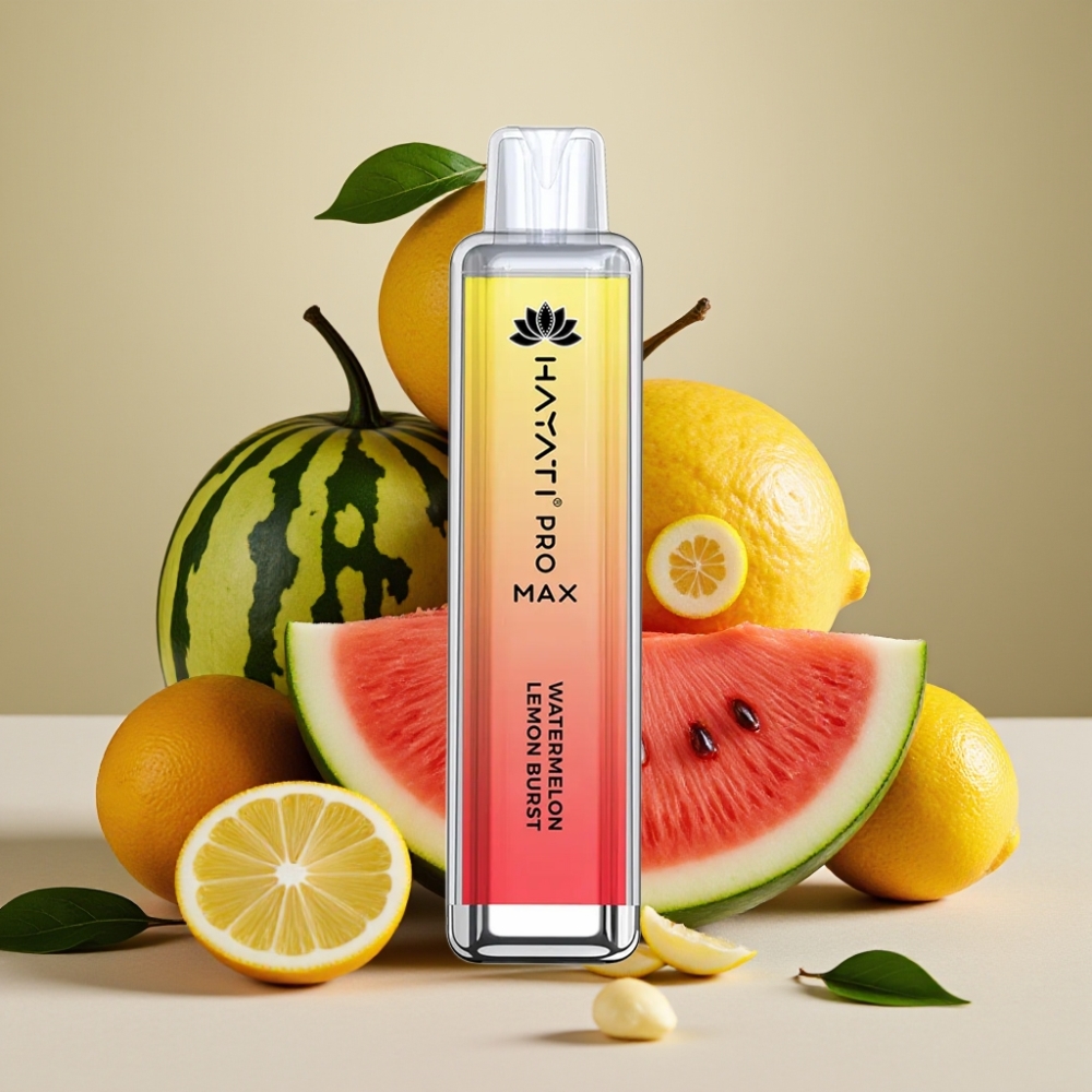 Hayati Pro Max 4000 Puffs 1400mAh Dual Coil Disposable Vape Watermelon Lemon Burst