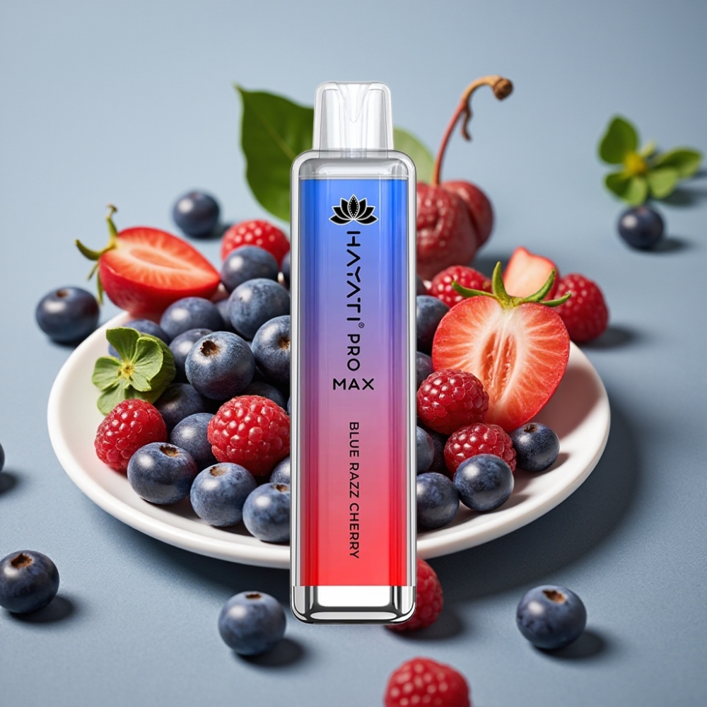 Hayati Pro Max 4000 Puffs 1400mAh Dual Mesh Blauwe Razz Kers