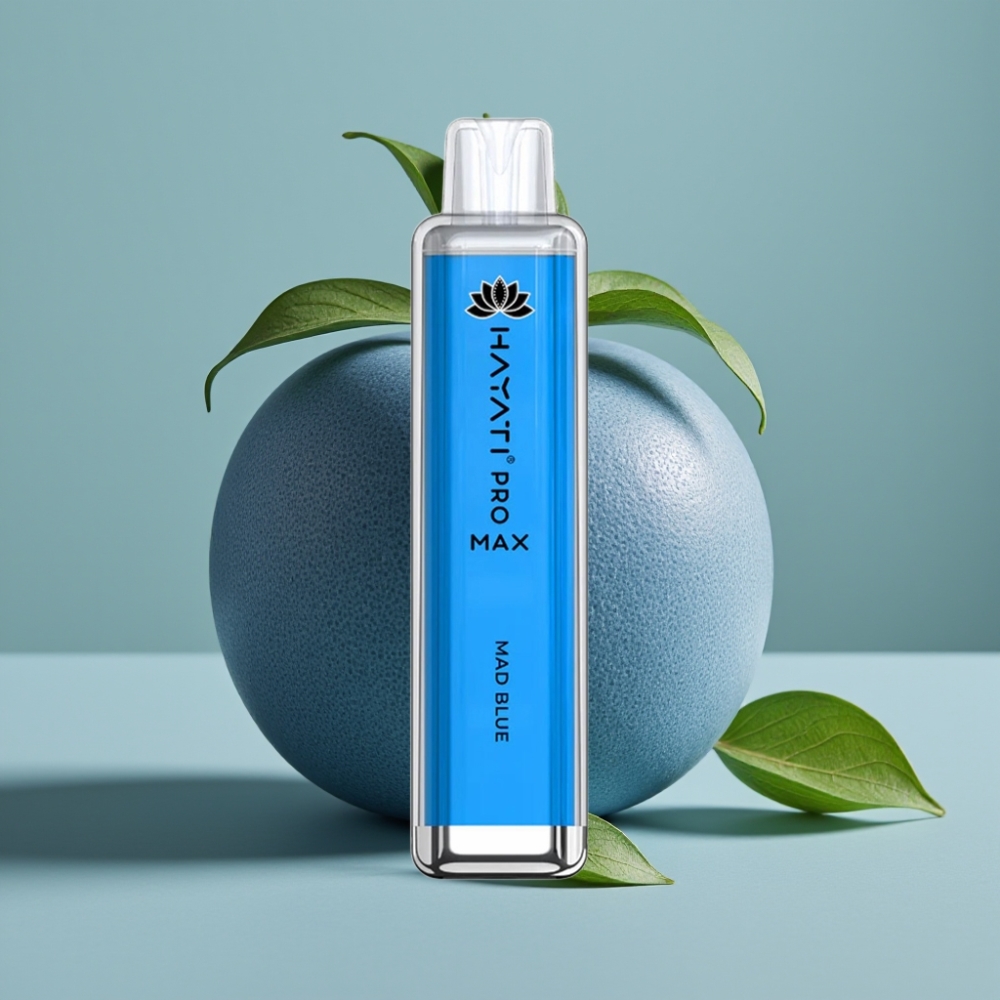 Hayati Pro Max 4000 Puffs 1400mAh Dual Mesh Crystal Disposable Vape Mad Blue