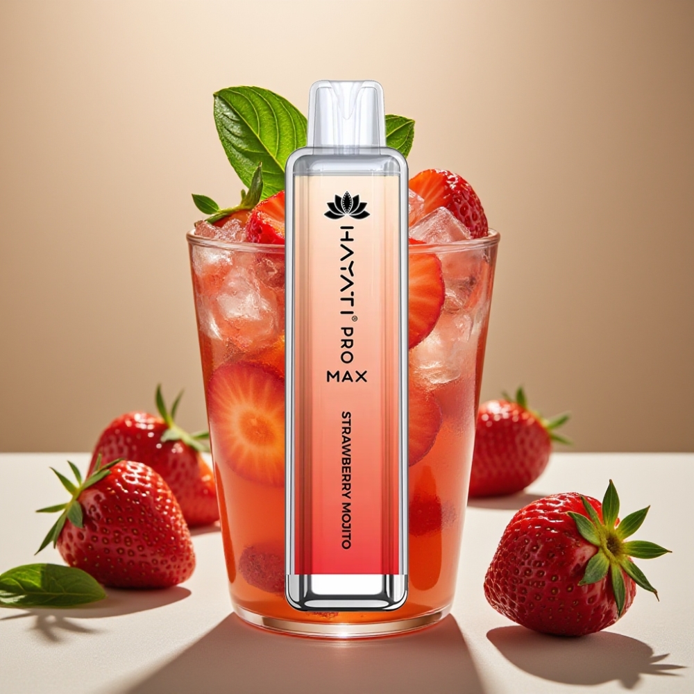 Hayati Pro Max 4000 Puffs 1400mAh Dual Mesh TPD Aardbei Mojito