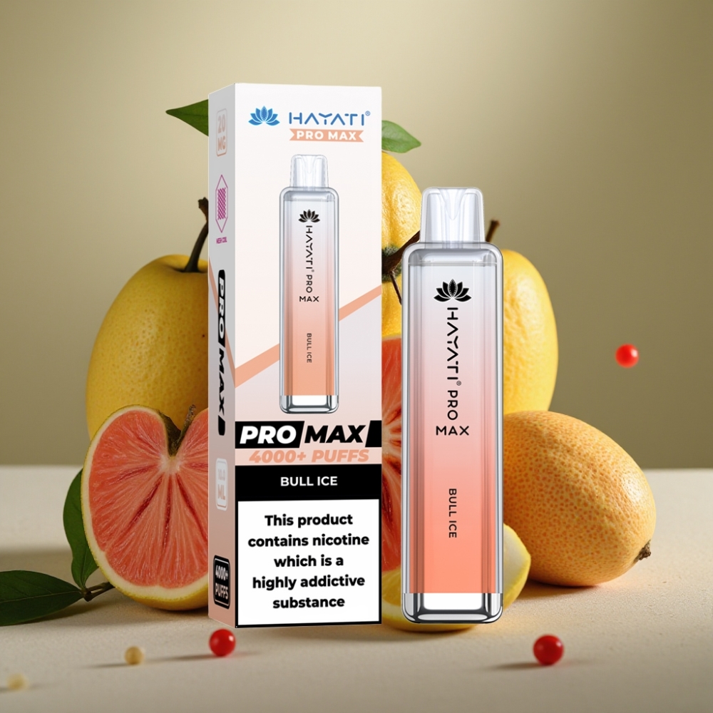 Hayati Pro Max 4000 Puffs 1400mAh Rechargebare Disposable Vape Bull Ice