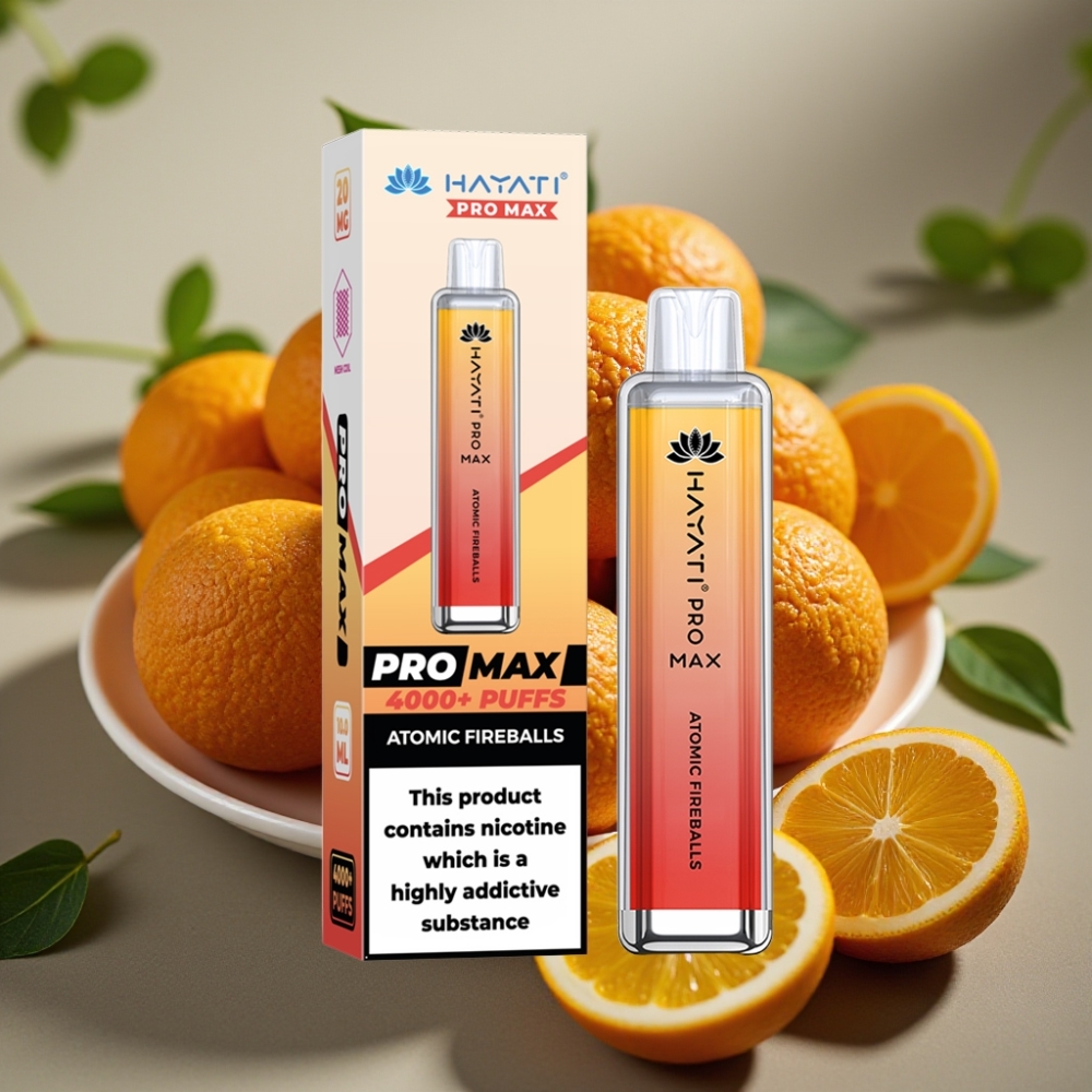 Hayati Pro Max 4000 Puffs Disposable Vape 1400mAh 2ml TPD Atomic Fireballs