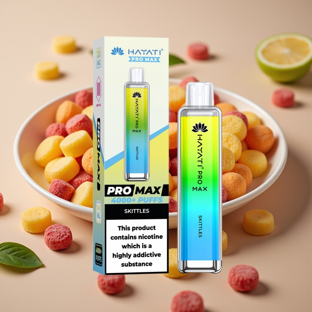 Hayati Pro Max 4000 Puffs Disposable Vape Skittles 1400mAh Rechargeable