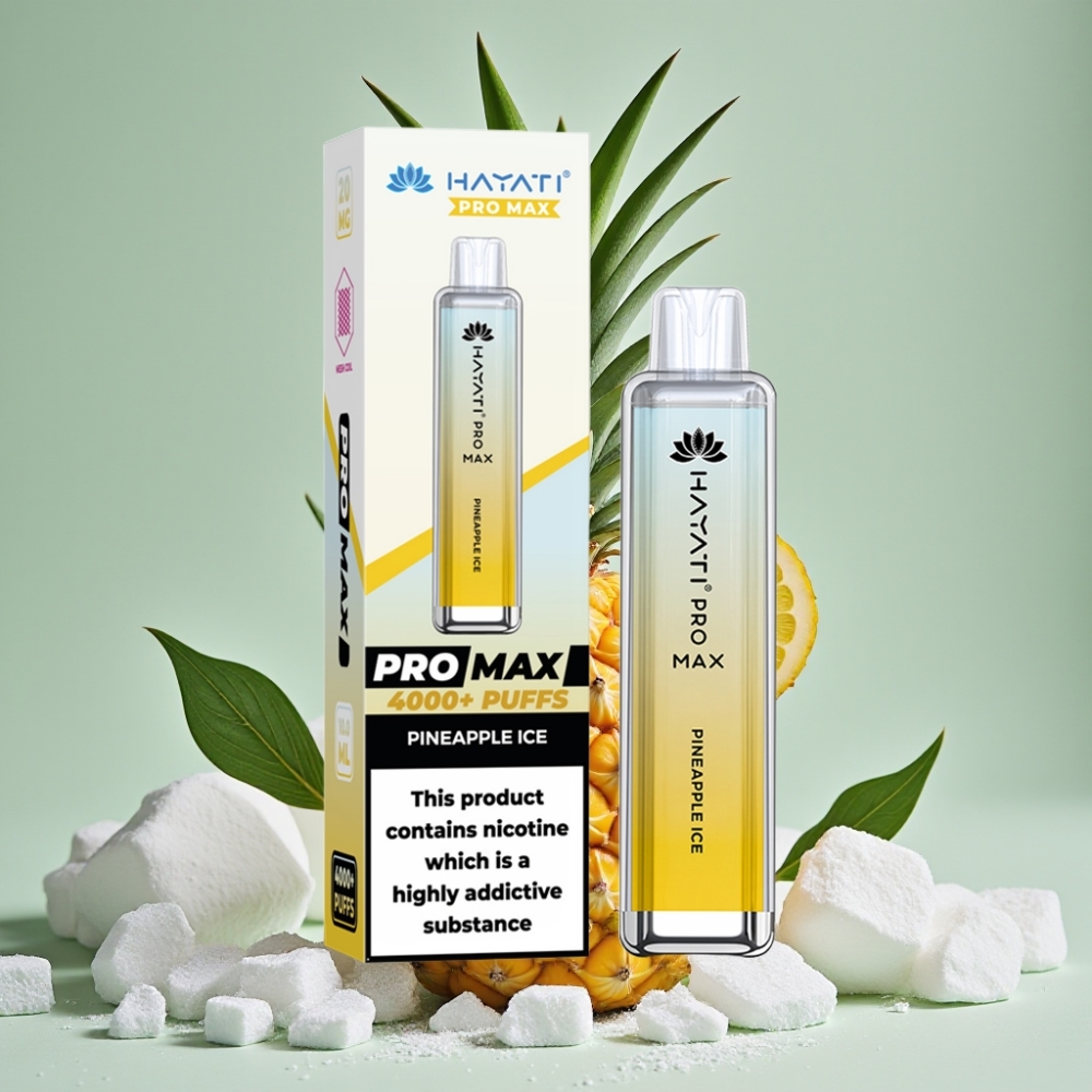 Hayati Pro Max 4000 Puffs Dual Mesh Coil Rechargebare Crystal Vape