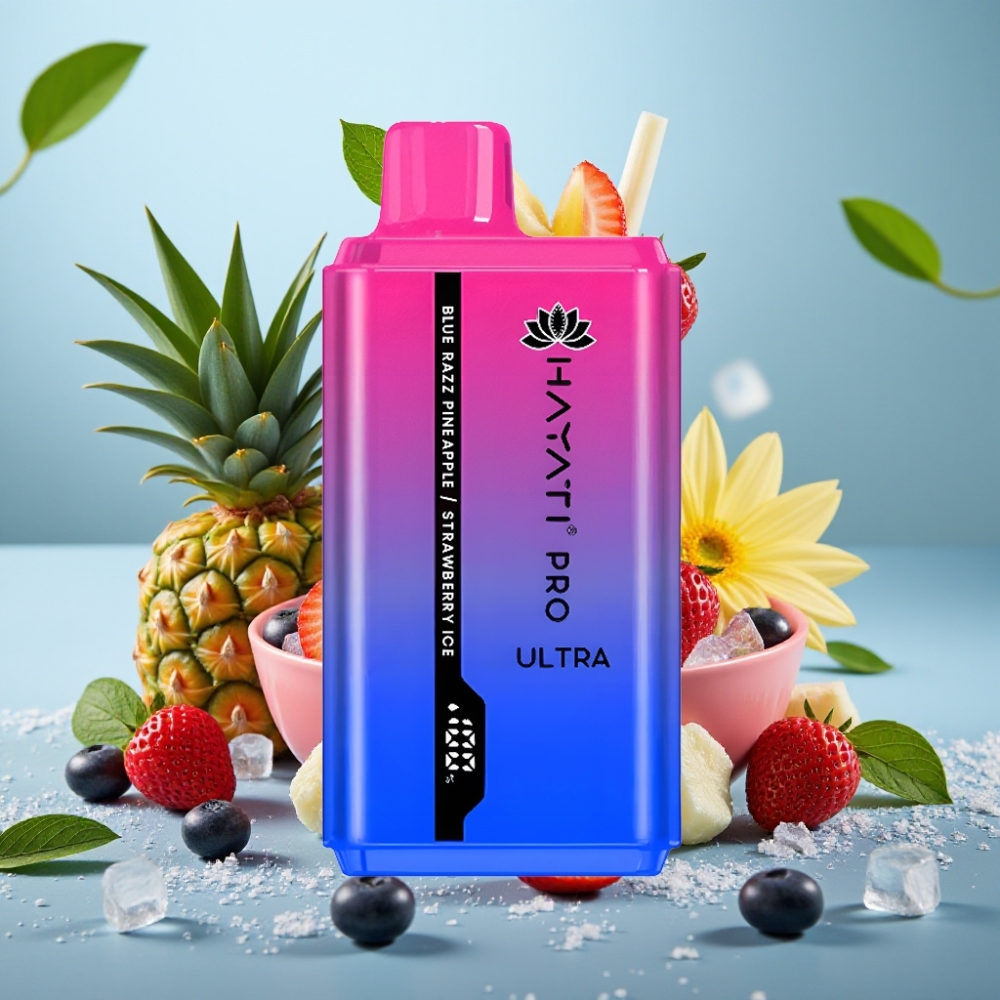 Hayati Pro Ultra 15000 Puffs 2×12ml 2% Blue Razz Pineapple Strawberry Ice