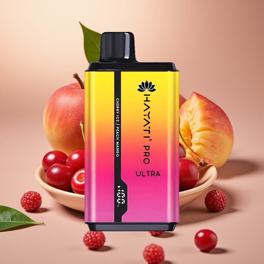 Hayati Pro Ultra 15000 Puffs 2×12ml 2% Cherry Ice Peach Mango