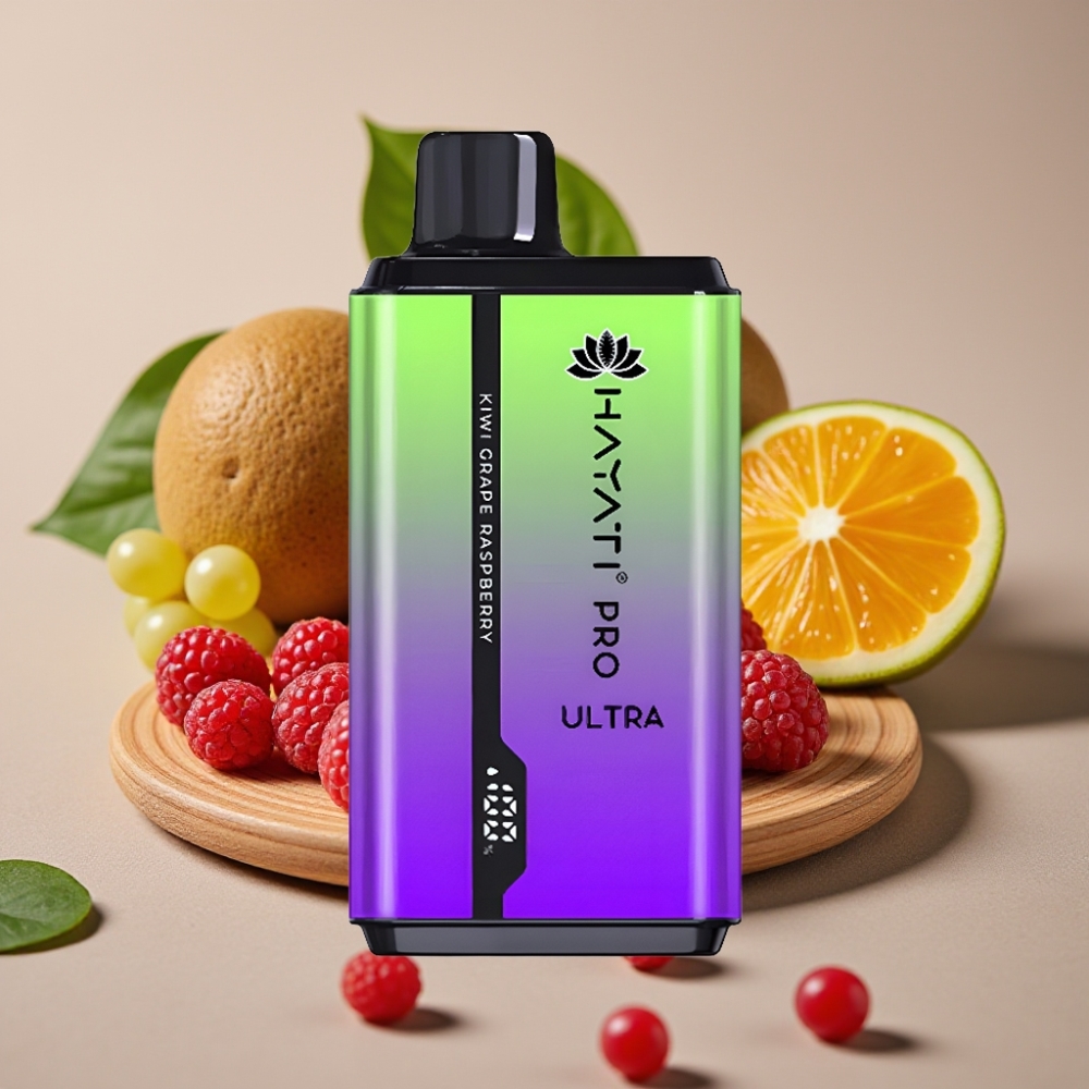 Hayati Pro Ultra 15000 Puffs 2×12ml 2% Kiwi Grape Raspberry