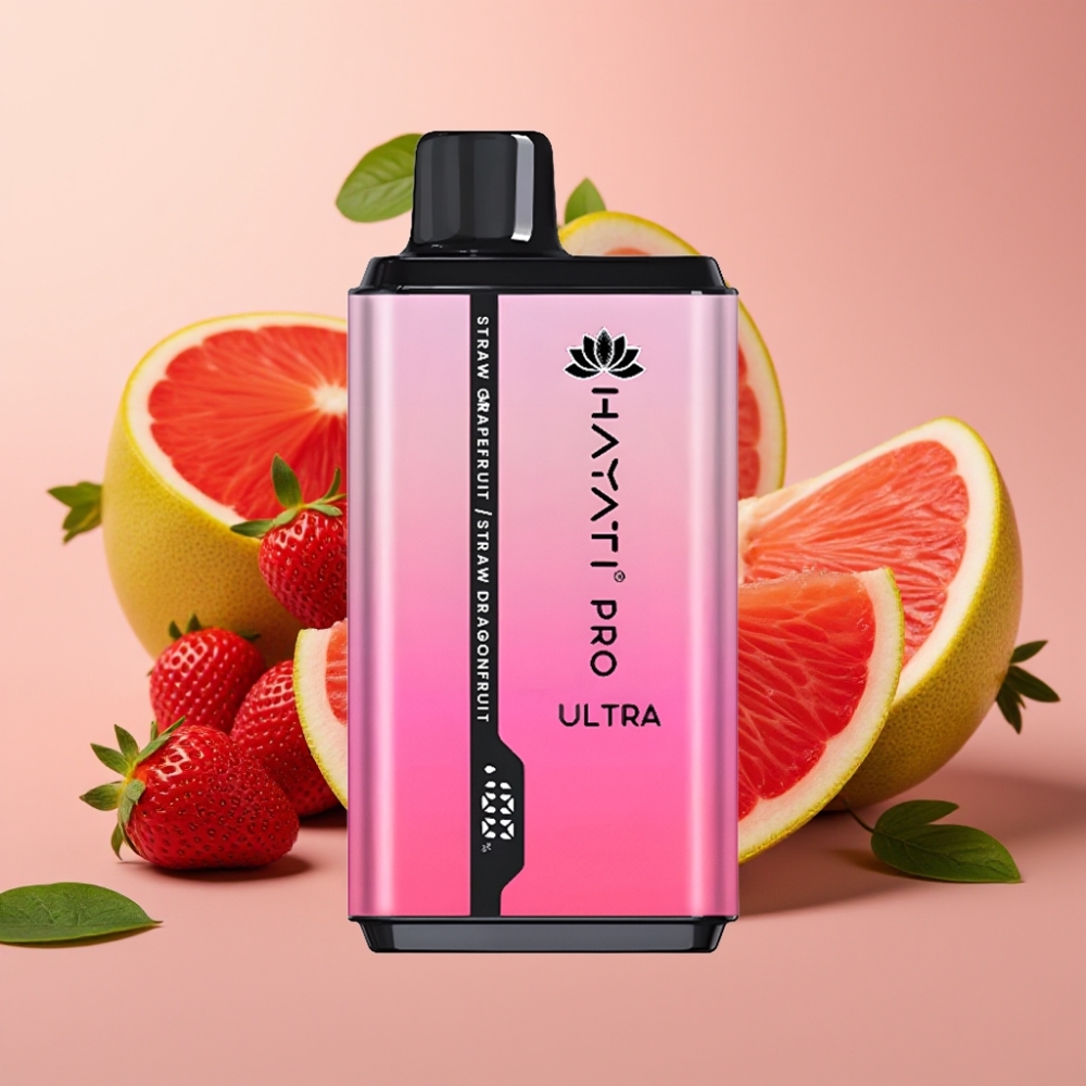 Hayati Pro Ultra 15000 Puffs 850mAh 24ml 2% 49 Smaken Aardbei Grapefruit Aardbei Dragonfruit