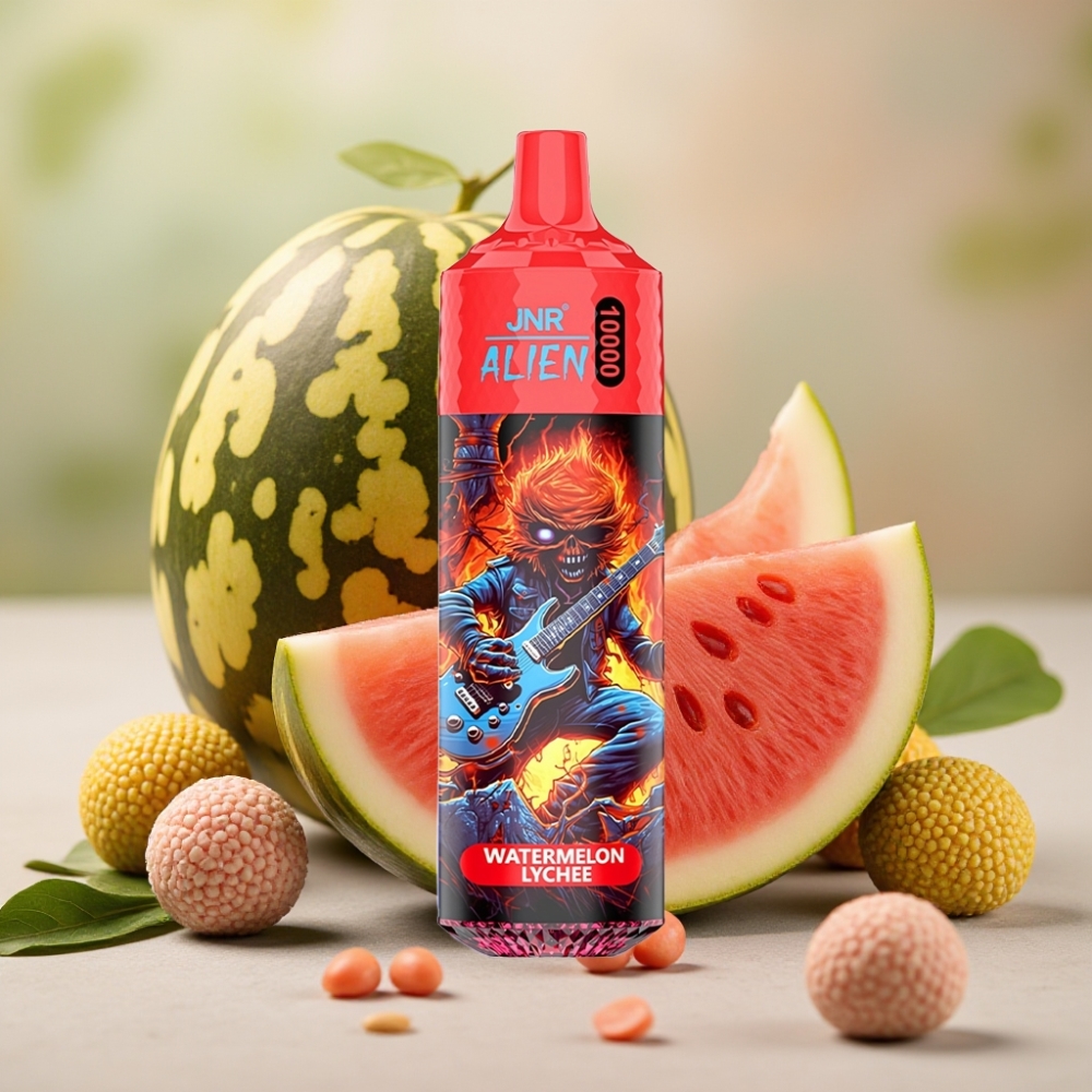 JNR Alien 10000 Puffs 20ml Type-C RGB Watermelon Lychee Belgie vape leverancier