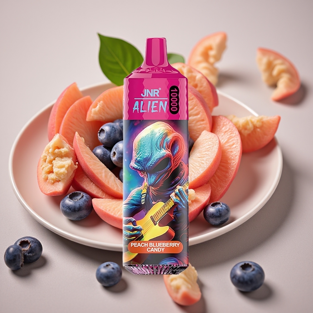JNR Alien 10000 Puffs 850mAh 20ml Peach Blueberry Candy Belgie vape leverancier
