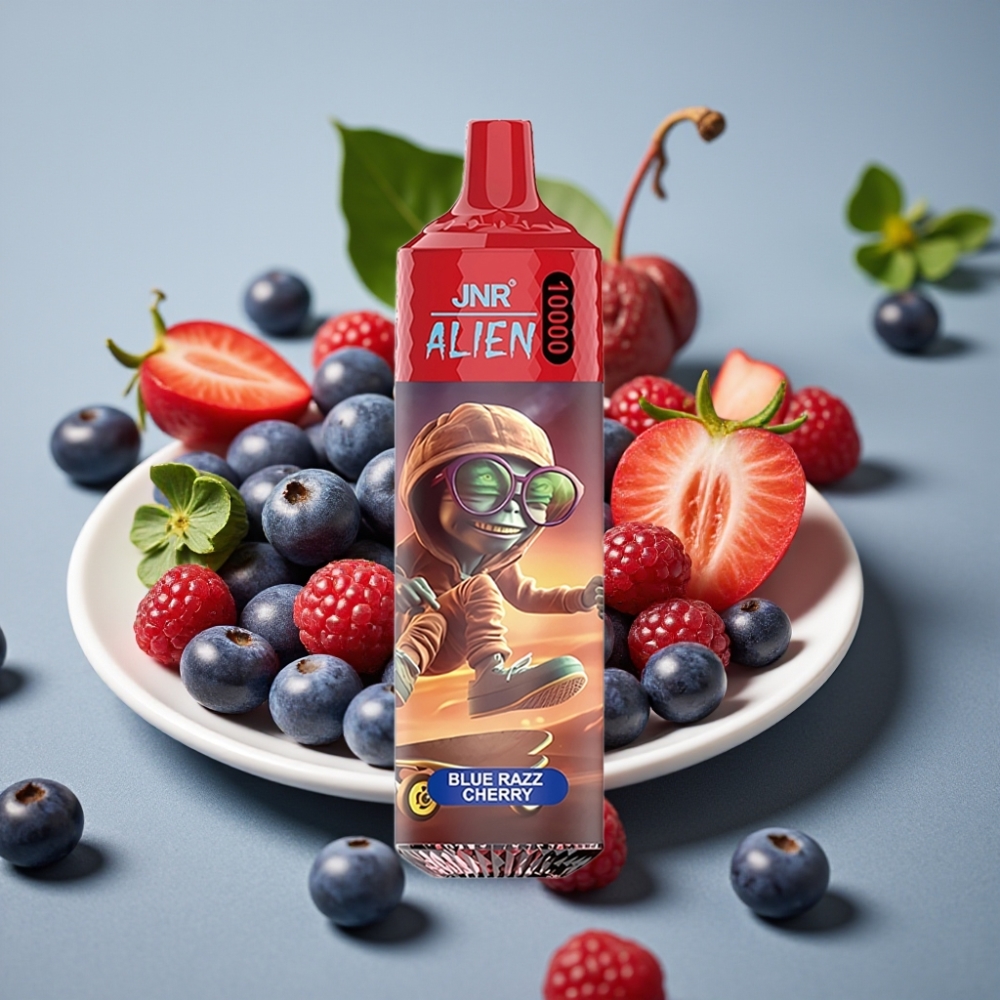 JNR Alien 10000 Puffs 850mAh 20ml RGB Blue Razz Cherry Belgie vape leverancier