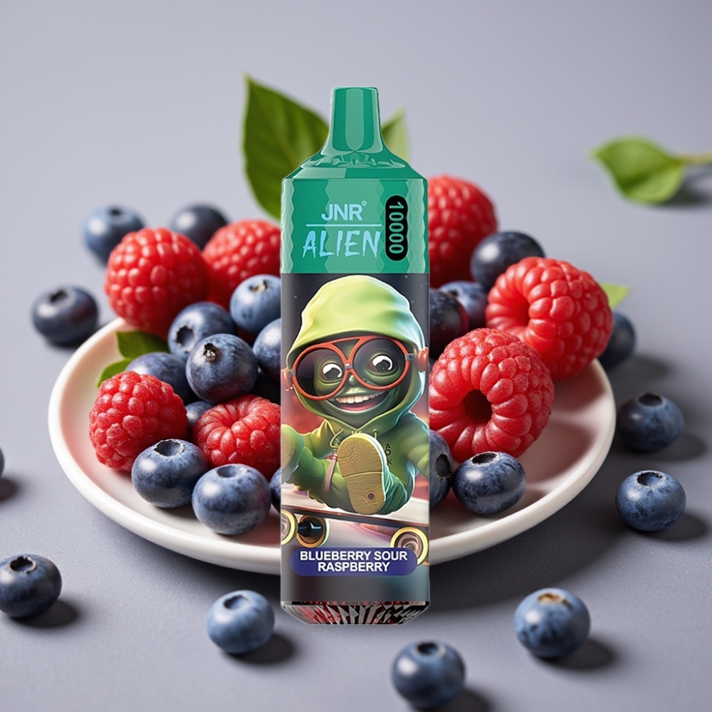 JNR Alien 10000 Puffs 850mAh 20ml Type-C RGB Blauwe Bes Zure Framboos