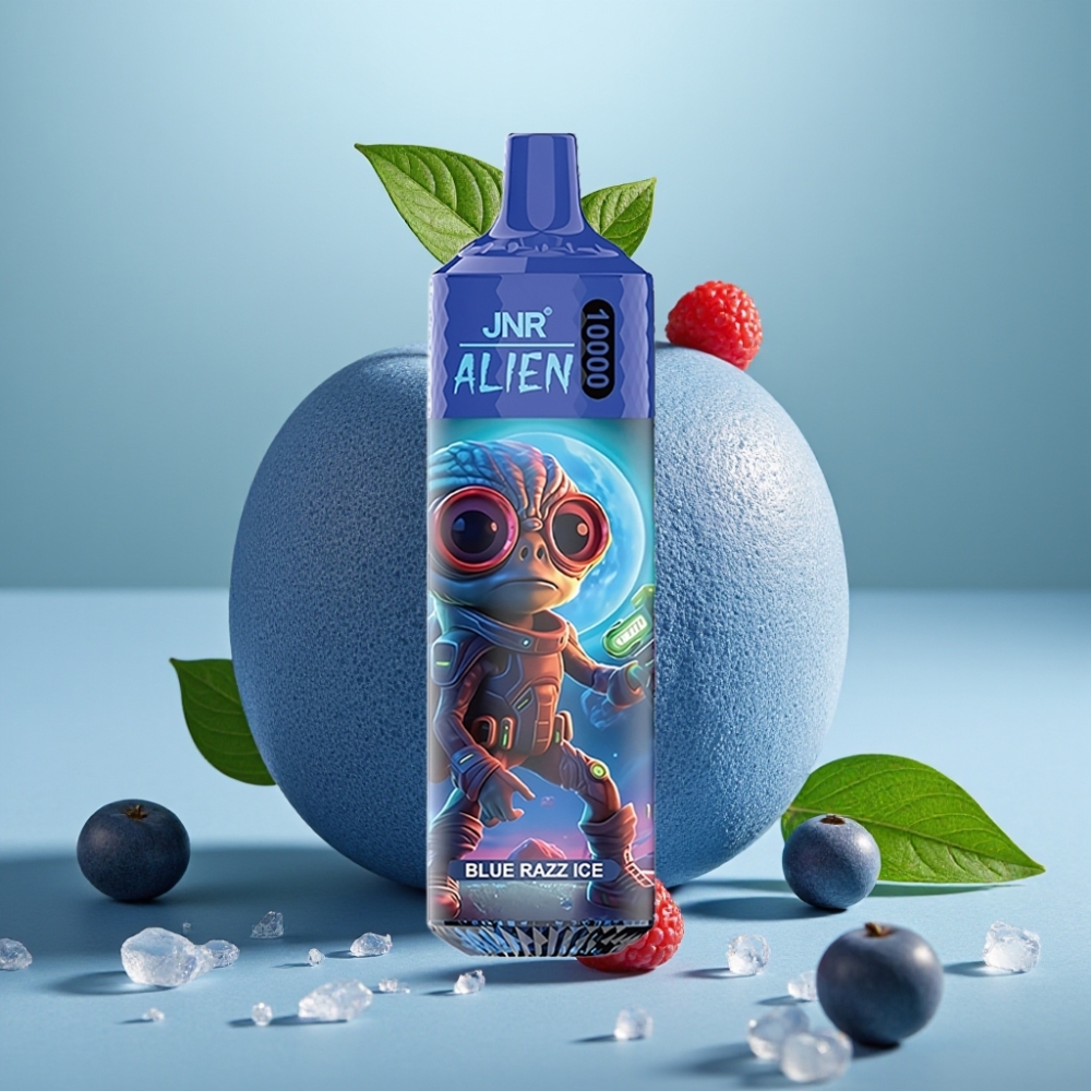 JNR Alien 10000 Puffs 850mAh 20ml Type-C RGB Blue Razz Ijs