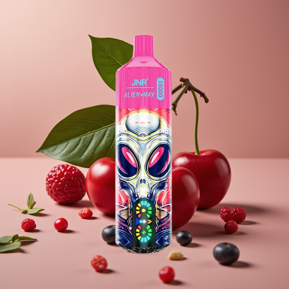 JNR Alien Max 18000 Puffs Dual Mesh LED Cherry Berry Belgie vape leverancier