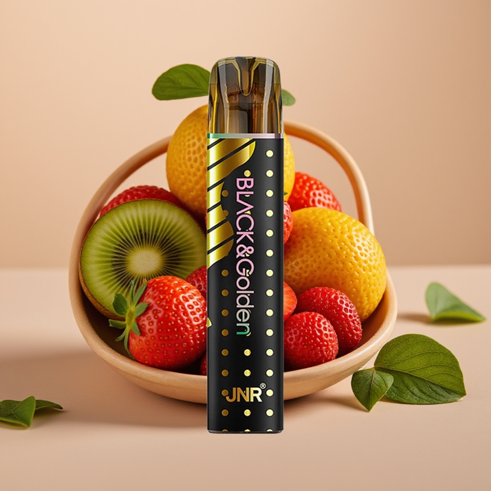 JNR Black&Golden 800 Puffs 550mAh 2% Nicotine Disposable Vape Strawberry Kiwi
