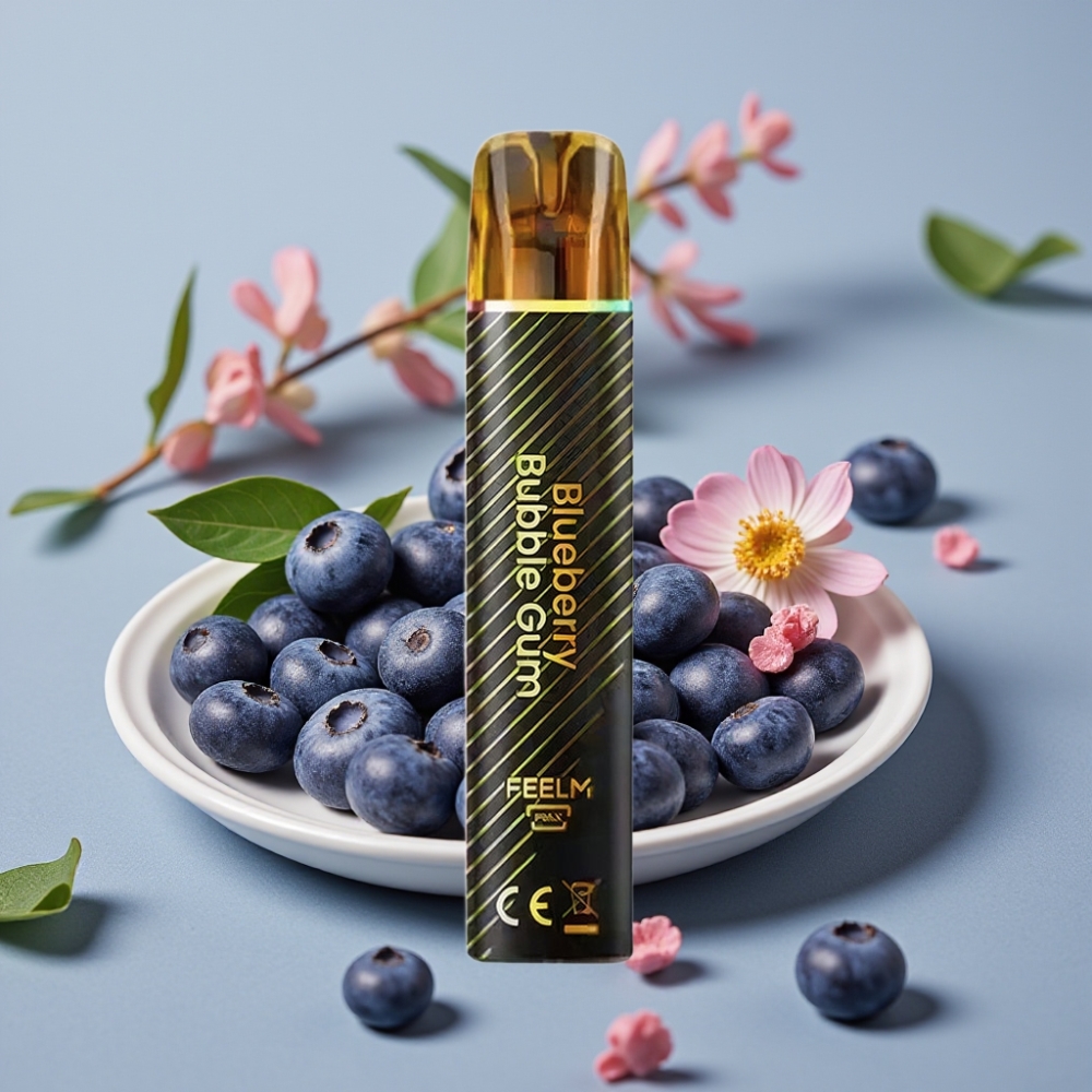 JNR Black&Golden 800 Puffs 550mAh 2ml Blueberry Bubble Gum