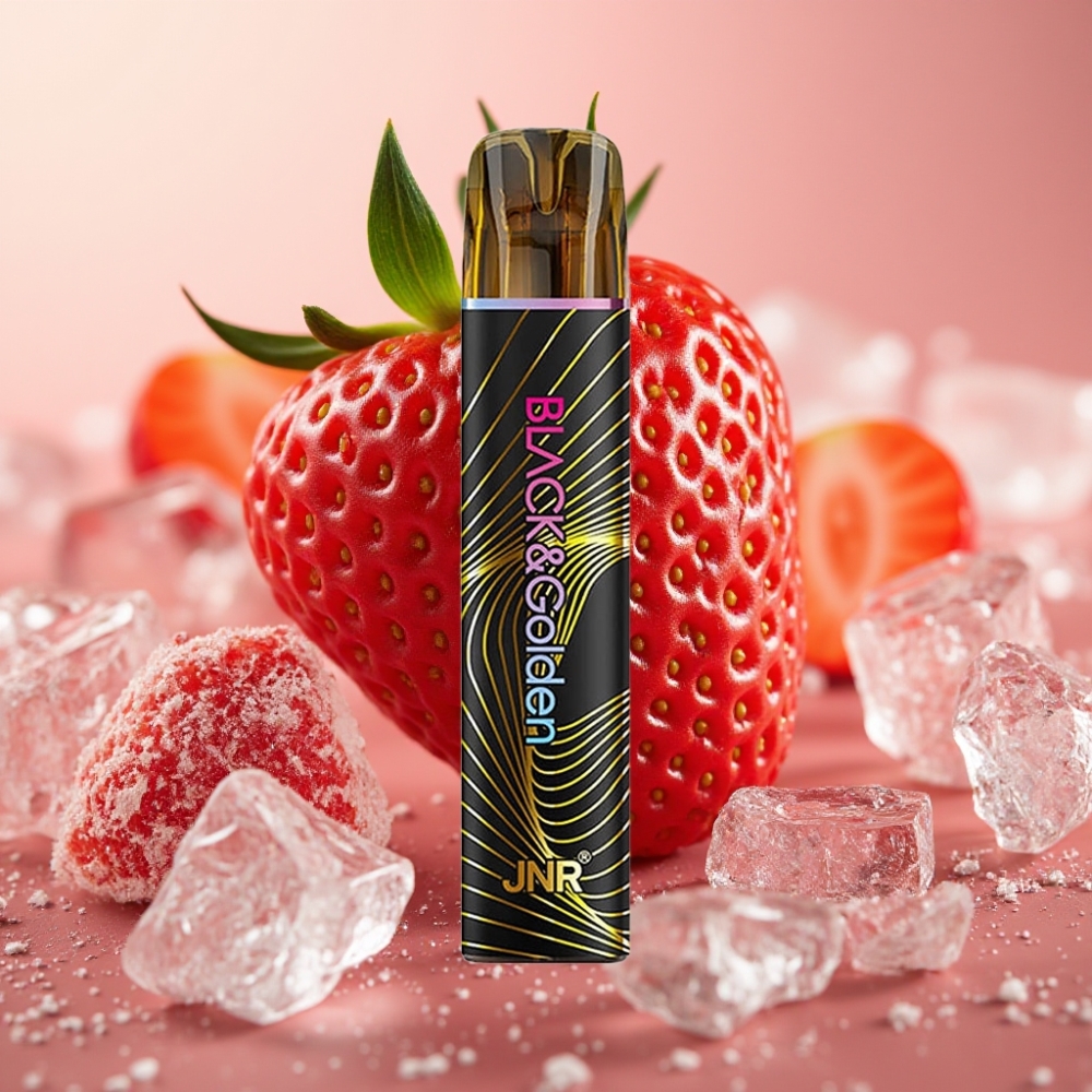 JNR Black&Golden 800 Puffs 550mAh 2ml TPD Strawberry Ice