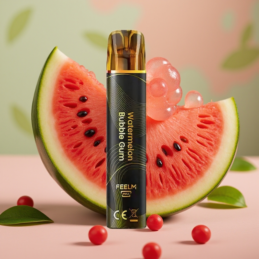 JNR Black&Golden 800 Puffs 550mAh Watermelon Bubble Gum Disposable Vape