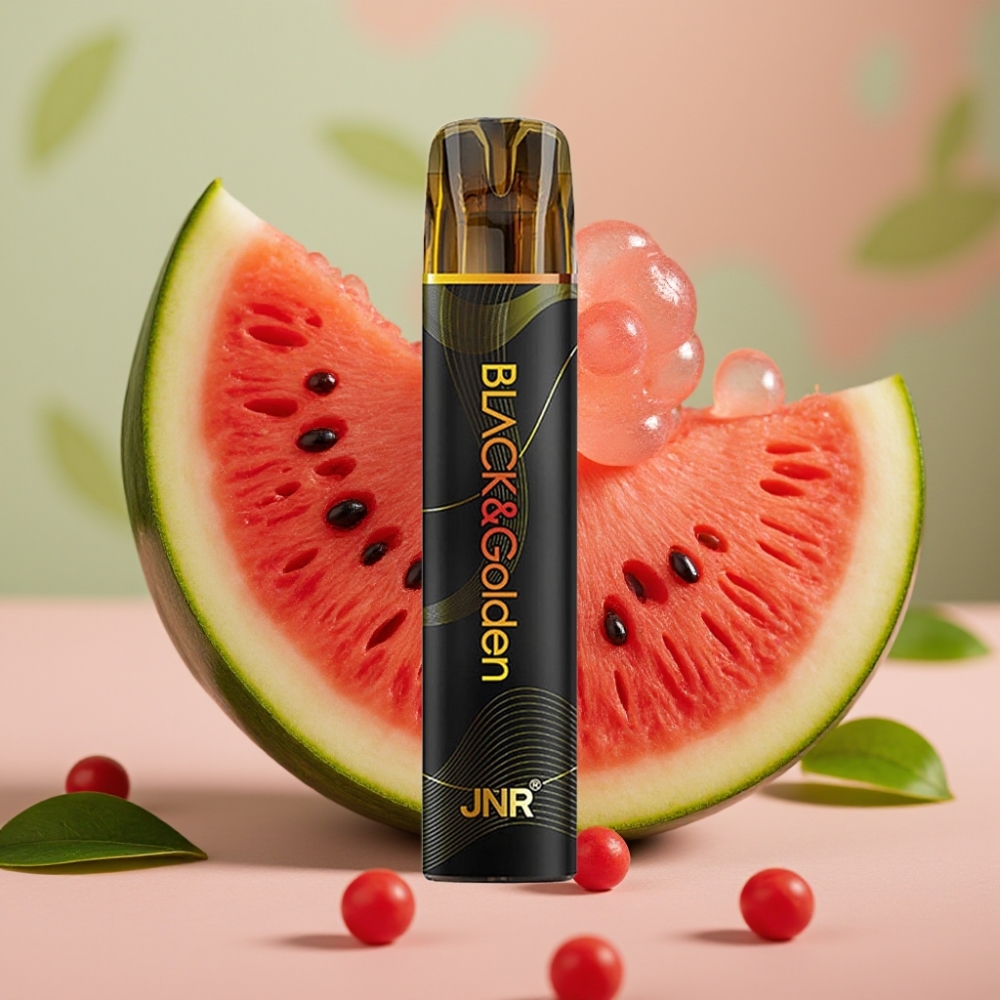JNR Black&Golden 800 Puffs 550mAh Watermelon Bubble Gum Disposable Vape