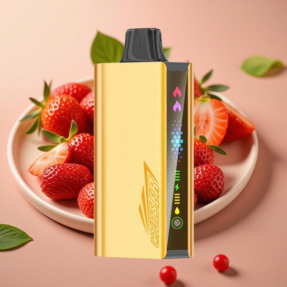 JNR Cruiser 12000 Puffs No-Charge 3500mAh Full-Metal Strawberry
