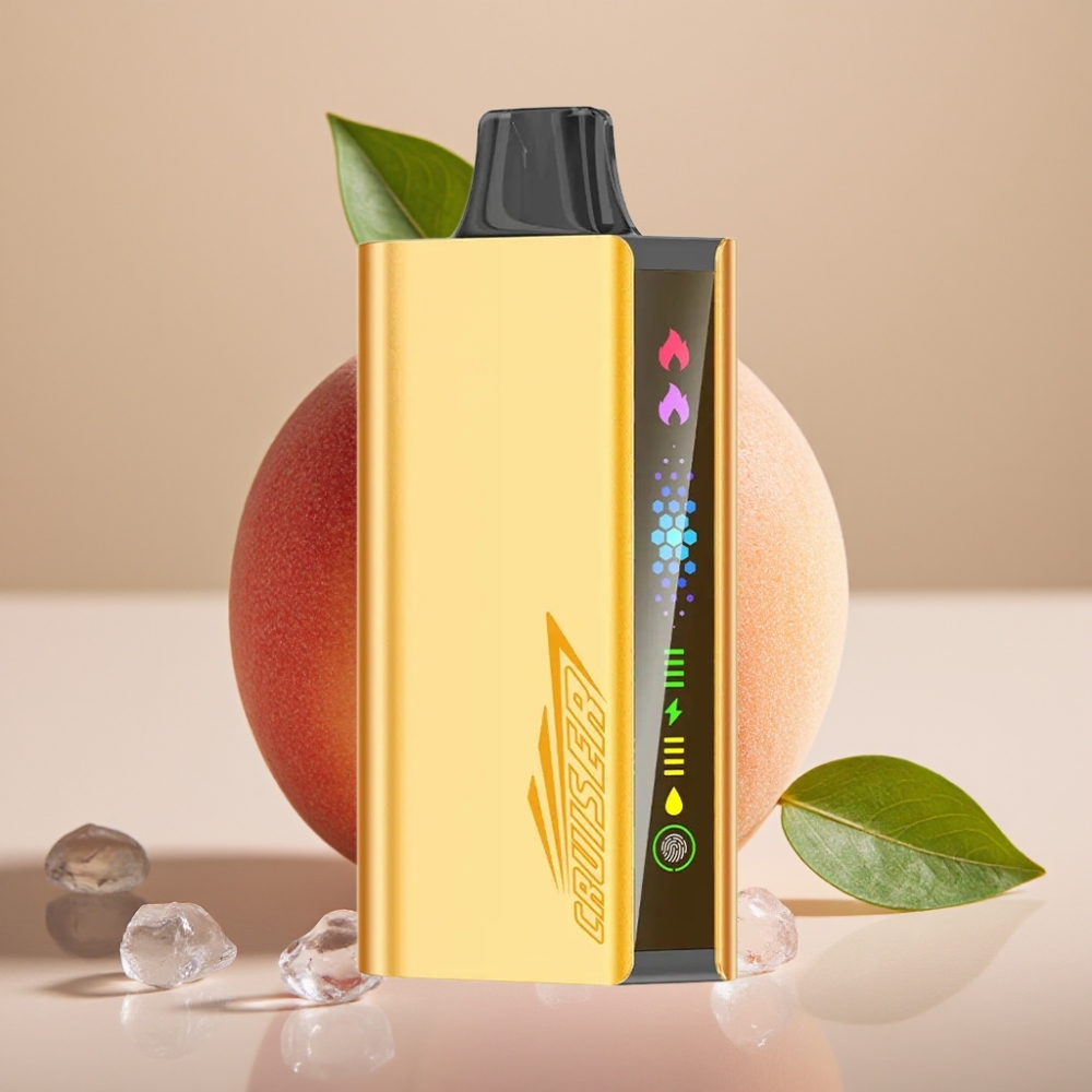 JNR Cruiser 12000 Puffs No-Charge Metalen Body Dual Mesh Disposable Vape Peach Ice