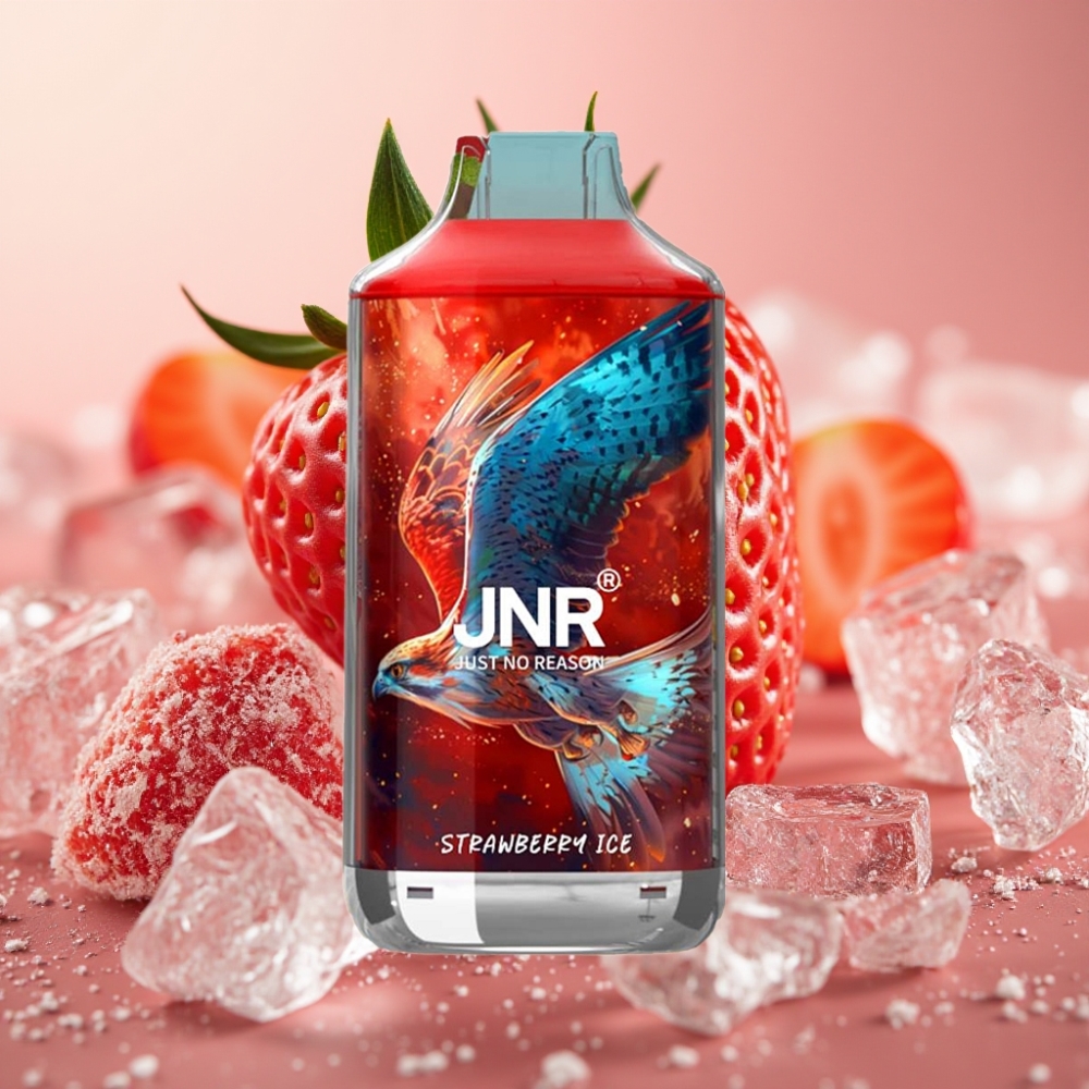 JNR Falcon 16000 Puffs 850mAh Dual Mesh Strawberry Ice Belgie vape leverancier