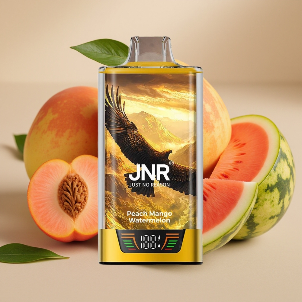 JNR Falcon Pro 28000 30ml 5% Nicotine Smart Display Disposable Vape Peach Mango Watermelon