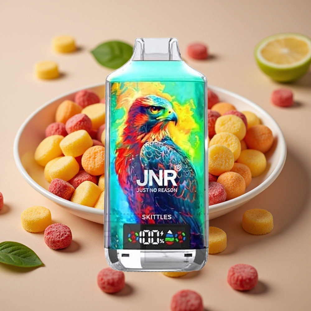 JNR Falcon X 18000 Puffs 750mAh 24ml Dual Mesh Skittles Belgie vape leverancier