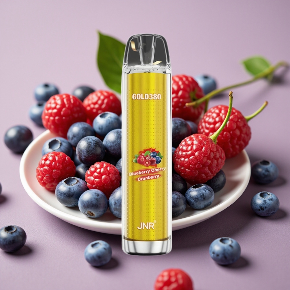 JNR Gold380 6000 Puffs 1500mAh 13ml Blueberry Cherry Cranberry