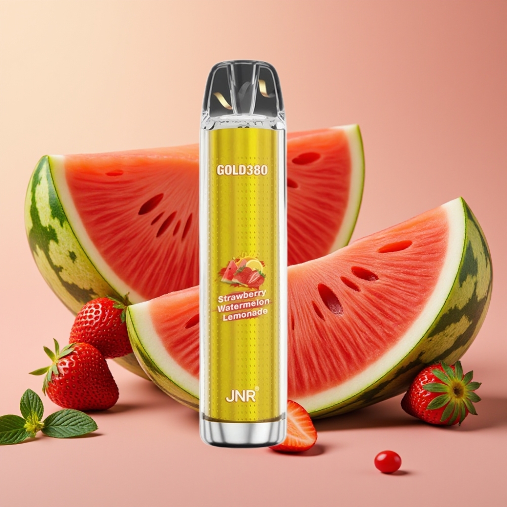 JNR Gold380 6000 Puffs 1500mAh 13ml Disposable Vape Aardbei Watermeloen Limonade