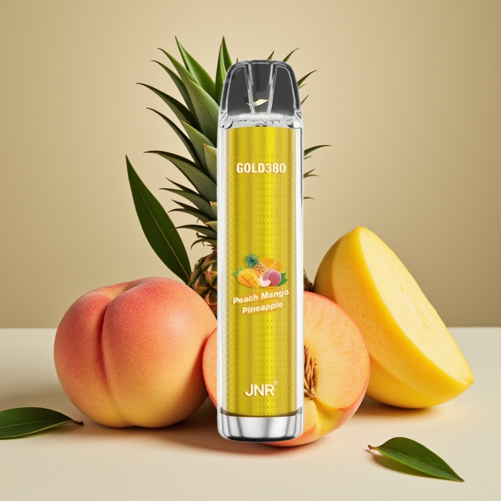 JNR Gold380 6000 Puffs 1500mAh 13ml Peach Mango Pineapple