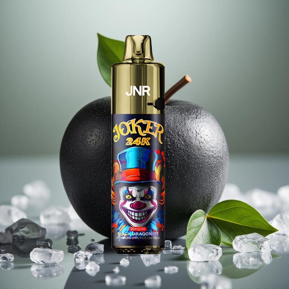 JNR Joker 24K Puffs 2+10ml Refillable Pod TPD Compliant Black Dragon Ice