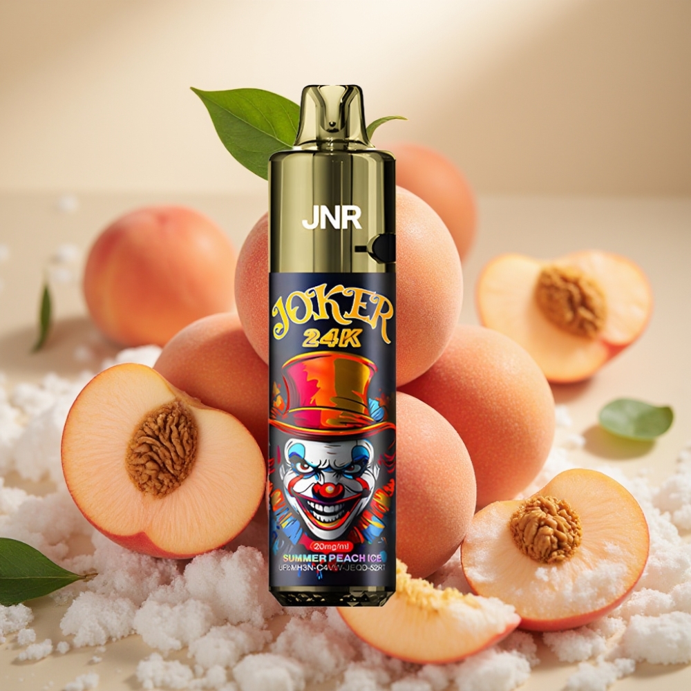 JNR Joker 24K Puffs 2+10ml Refillable Zijkantvulling 800mAh Zomerperzikijs