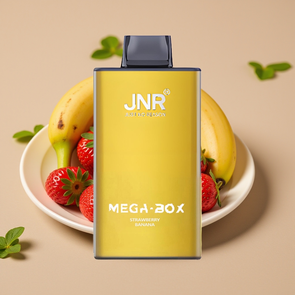 JNR Mega Box 25000 Puffs 30ml Dual Mesh Disposable Vape Aardbei Banaan