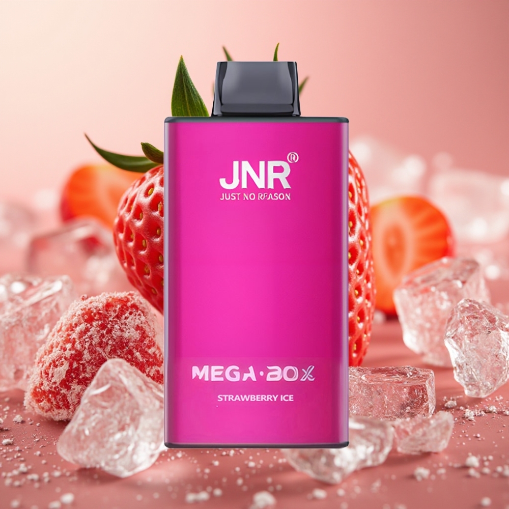 JNR Mega Box 25000 Puffs 30ml Dual Mesh Disposable Vape Aardbei IJs