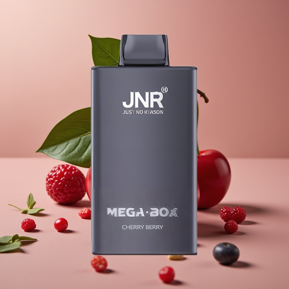 JNR Mega Box 25000 Puffs 30ml Dual Mesh Disposable Vape Cherry Berry