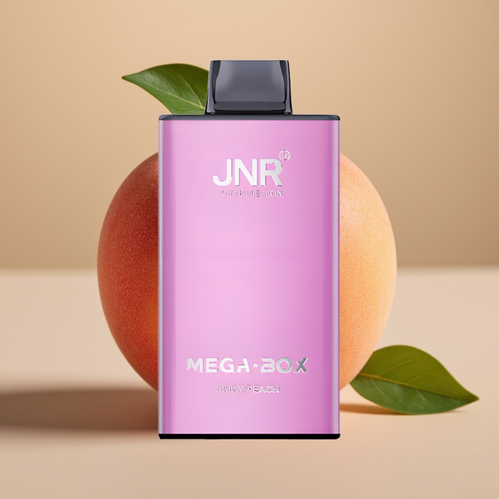 JNR Mega Box 25000 Puffs 30ml Dual Mesh Disposable Vape Juicy Peach
