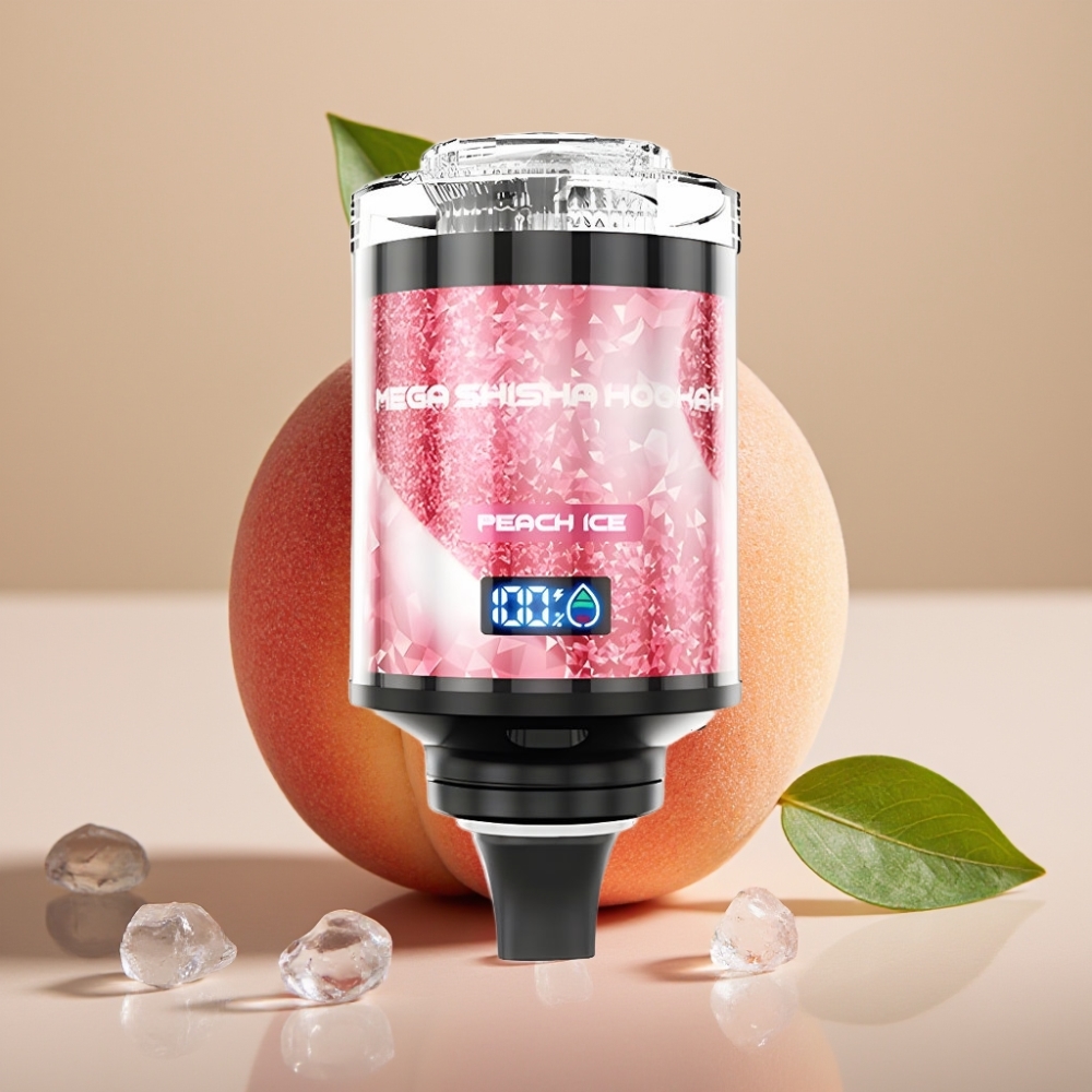 JNR Mega Shisha Hookah 100K 60ml 2200mAh Peach Ice Belgie vape leverancier