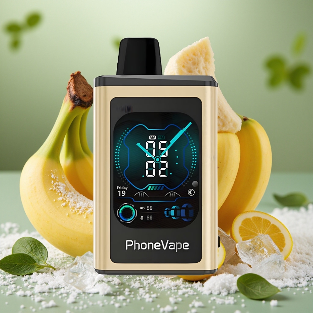 JNR PhoneVape 30000 puffs Oplaadbare Turbo Modus App Bestuurbaar Banana Ice