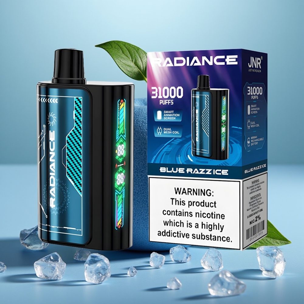 JNR Radiance 31000 Puffs 28ml Dual Mesh Type-C BLUE RAZZ ICE