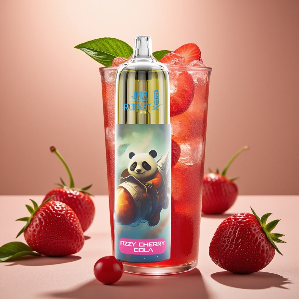 JNR Rocket-X 12400 Puffs Disposable Vape Met Aanpasbare Luchtstroom & RGB Verlichting Bruisende kersencola