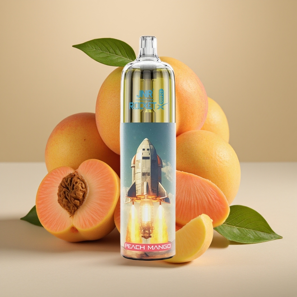 JNR Rocket-X 12400 Puffs RGB Mesh Coil Type-C Peach Mango
