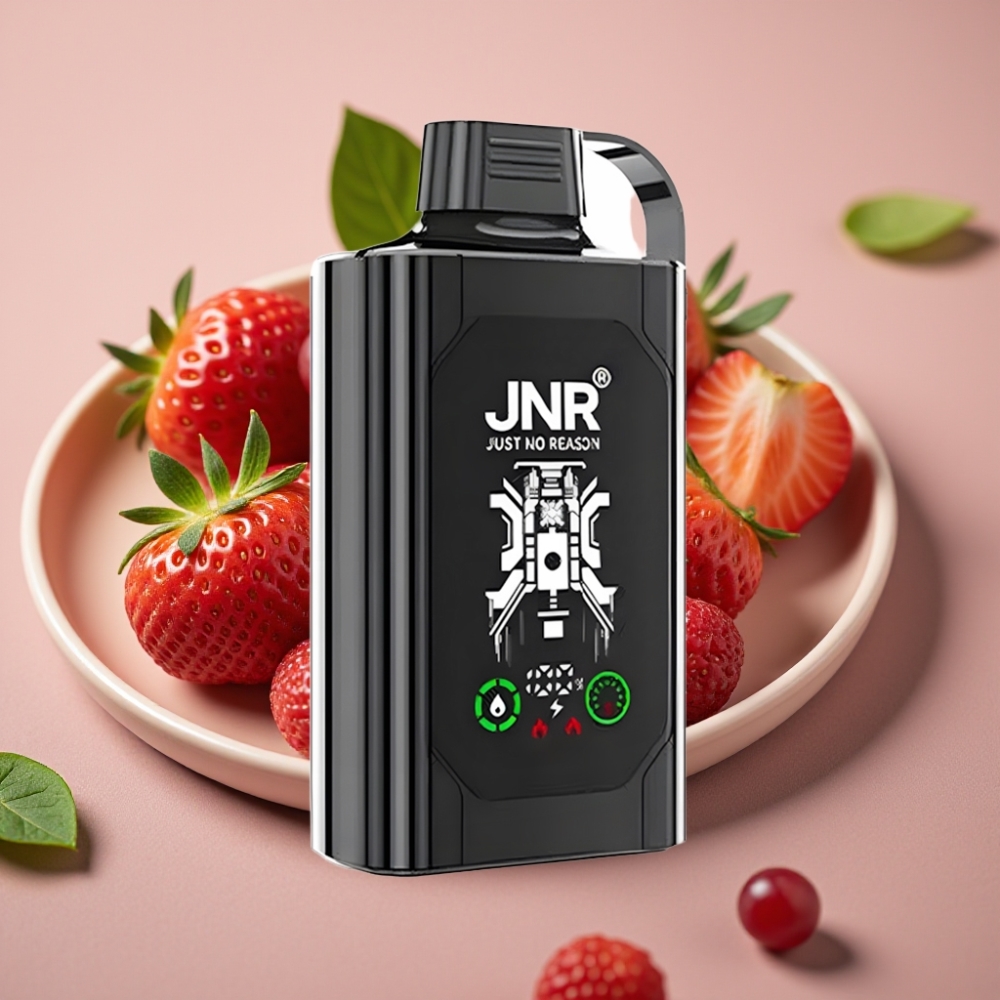 JNR Shisha Hookah Box 20500 Puffs HD Display Dual Mesh Coil Type-C Aardbei Druif