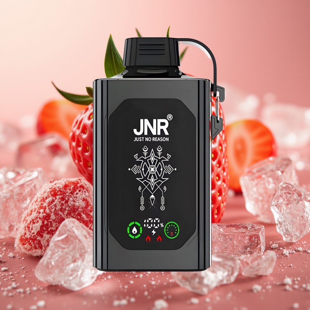 JNR Shisha Hookah Box 20500 Puffs HD Display Dual Mesh Coil Type-C Aardbei-ijs