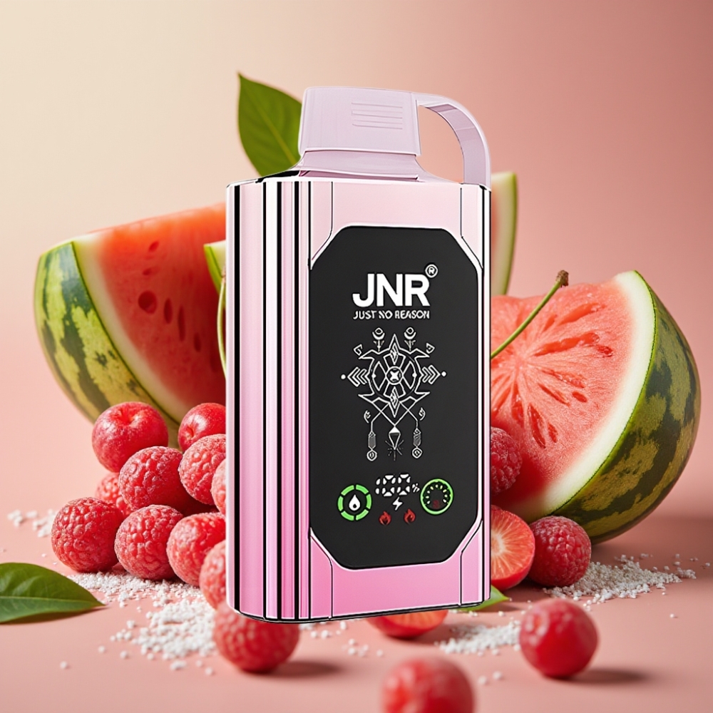 JNR Shisha Hookah Box 20500 Puffs HD Display Dual Mesh Coil Type-C Cherry Watermelon Freeze