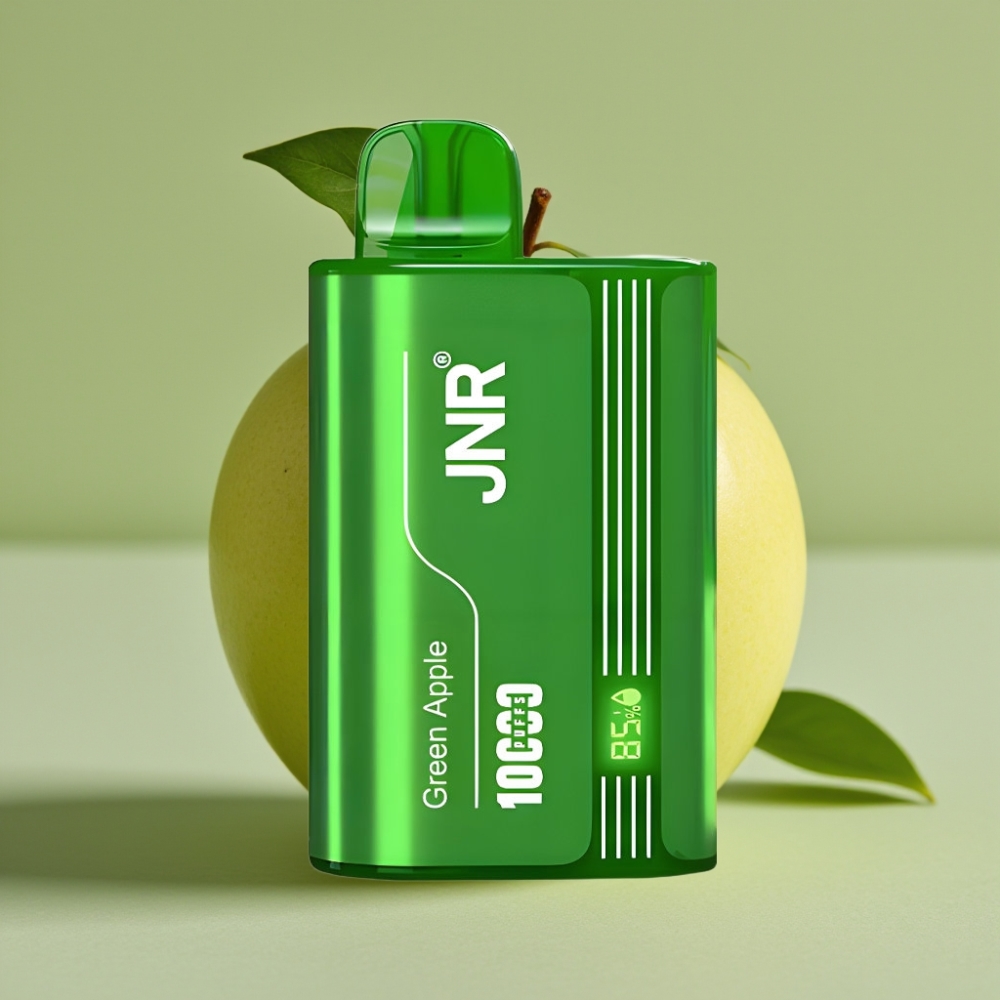JNR Tank 10000 Puffs Disposable Vape Met Digitaal Display & Dual Mesh Coil Groene appel-perzik-peer