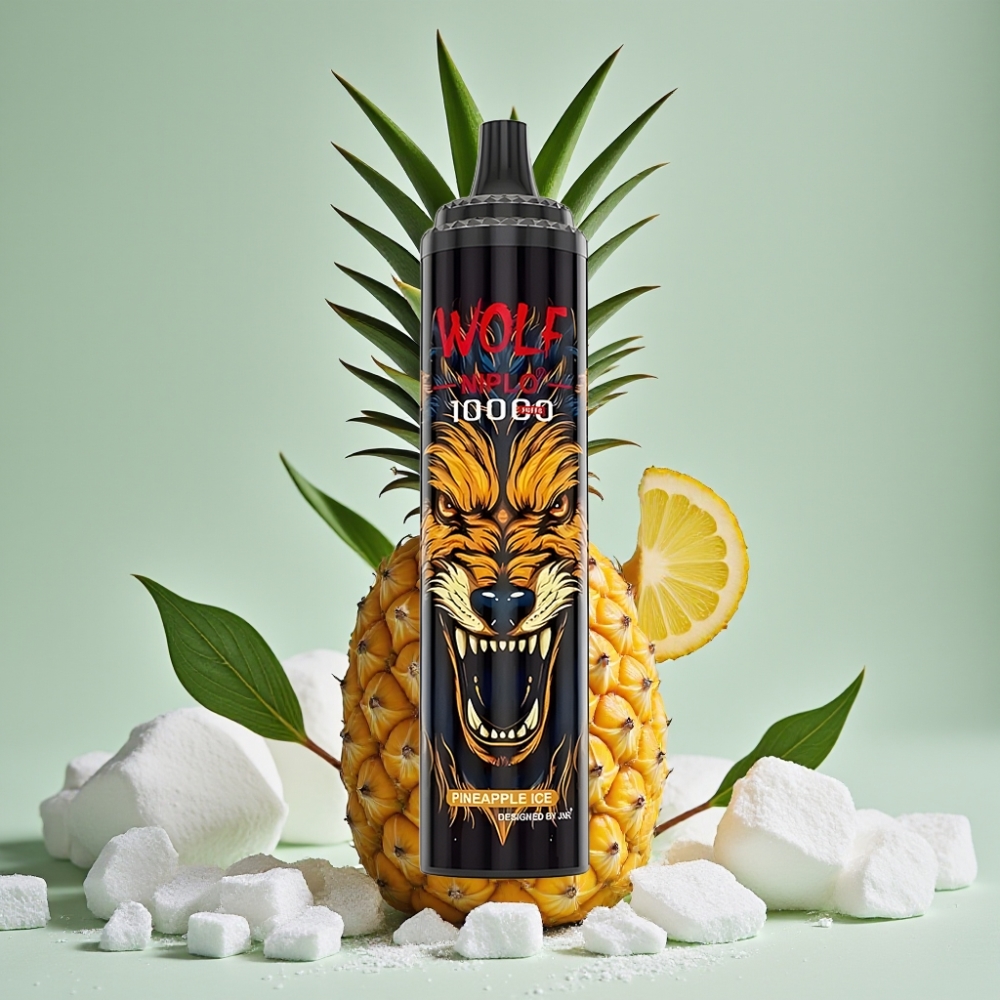 JNR Wolf Niplo 10000 Puffs 20ml 5% Type-C Pineapple Ice Belgie vape leverancier